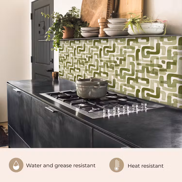 Kitchen splashback - Modern - Graphic - Green — 5