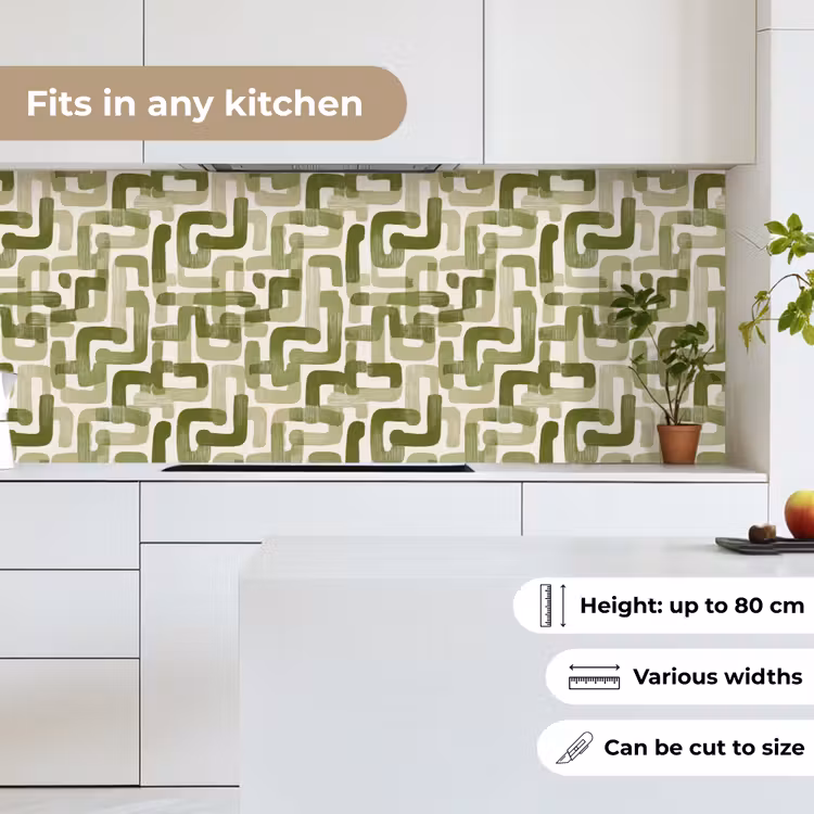 Kitchen splashback - Modern - Graphic - Green — 7