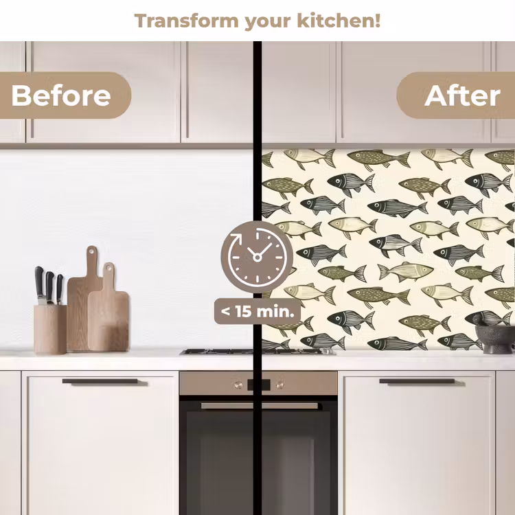 Kitchen splashback - Pisces - Classic - Green — 3