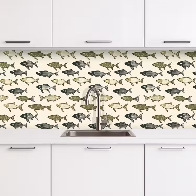 Kitchen splashback - Pisces - Classic - Green — 4