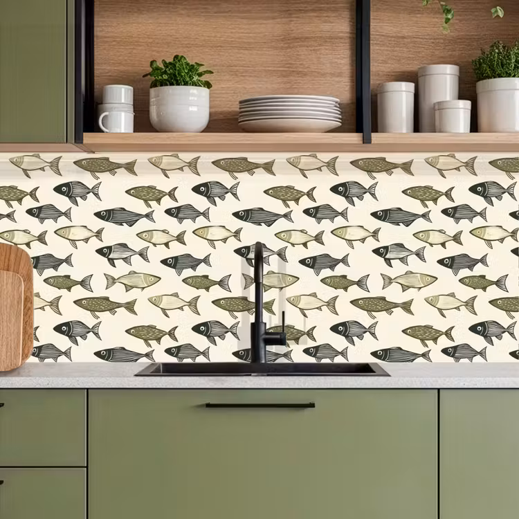 Kitchen splashback - Pisces - Classic - Green — 8
