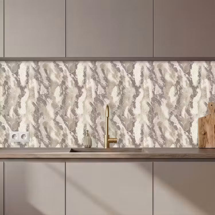Kitchen splashback - Snake - Pattern - Taupe — 1