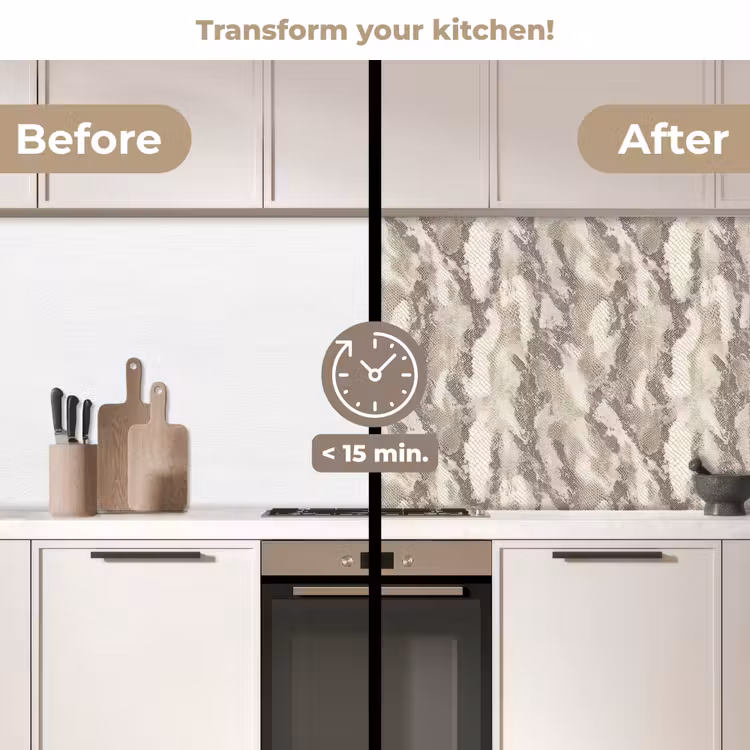Kitchen splashback - Snake - Pattern - Taupe — 3
