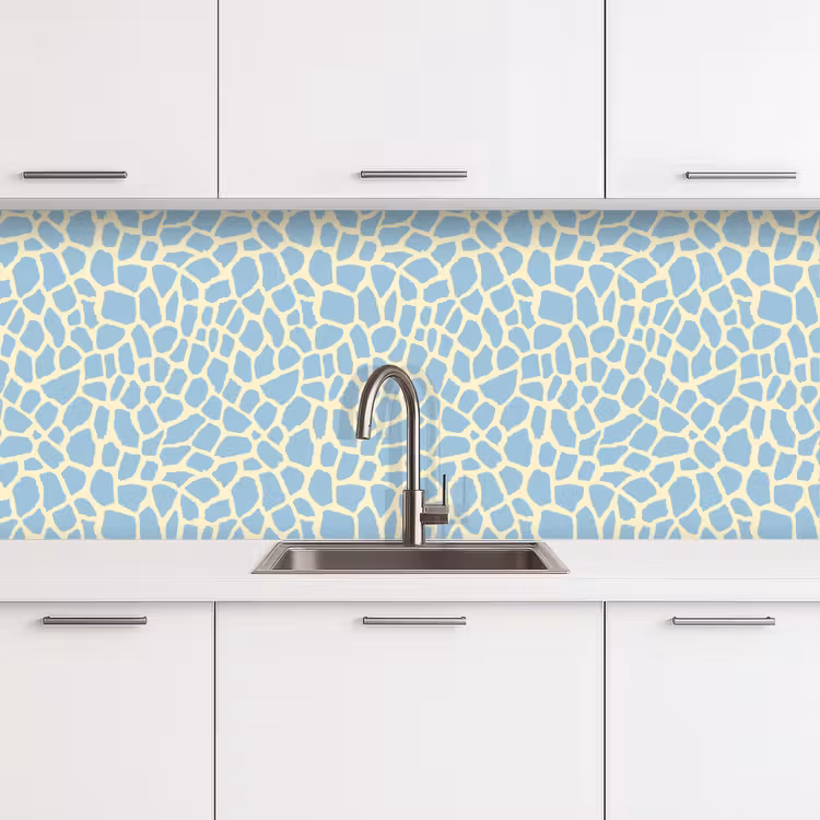 Kitchen splashback - Giraffe - Modern - Blue — 4
