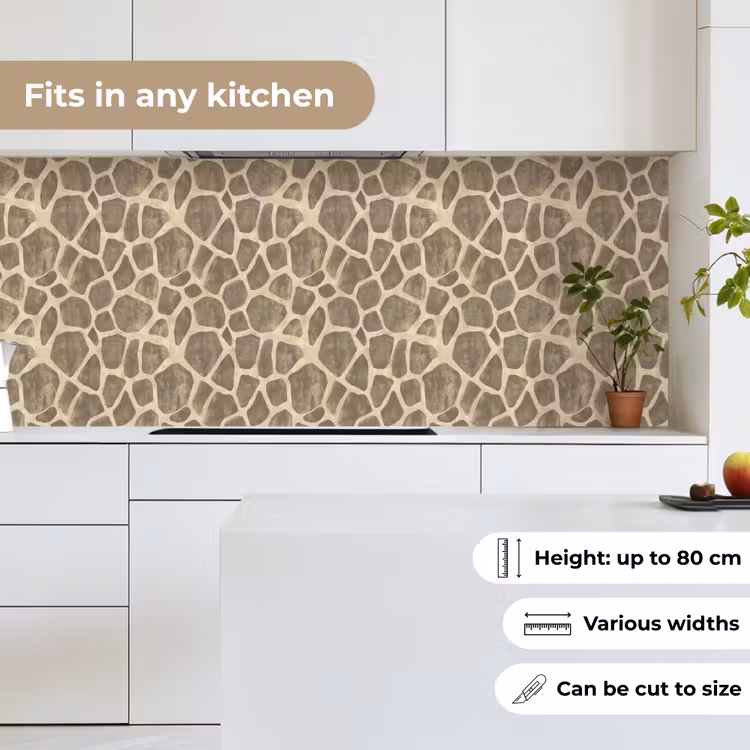 Kitchen splashback - Giraffe - Pattern - Beige - Brown — 7
