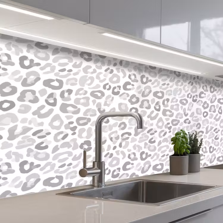 Kitchen splashback - Leopard - Motif - Gray — 2