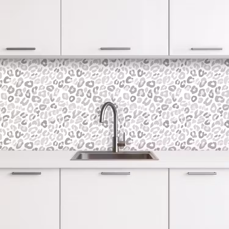 Kitchen splashback - Leopard - Motif - Gray — 4