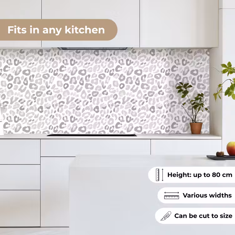 Kitchen splashback - Leopard - Motif - Gray — 7