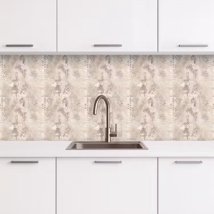 Kitchen splashback - Snake - Pattern - Beige — 4