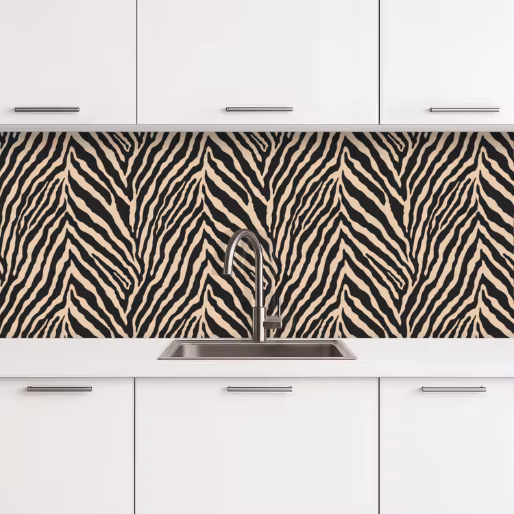 Kitchen splashback - Zebra - Classic - Black — 4
