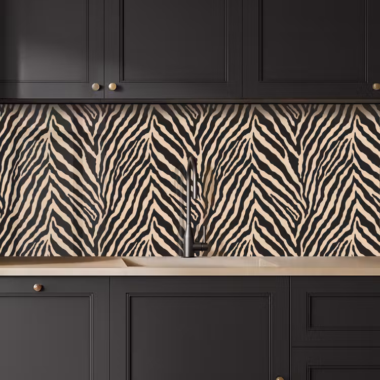 Kitchen splashback - Zebra - Classic - Black — 6