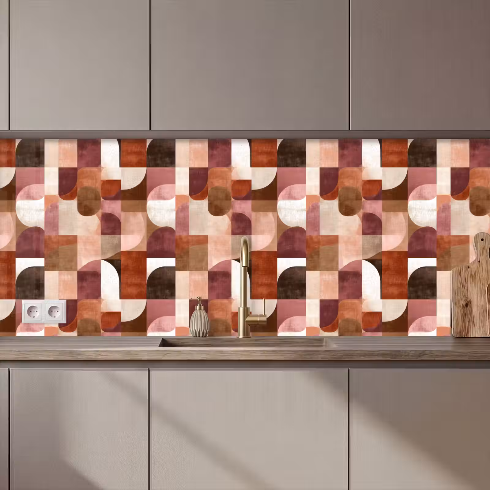 Kitchen splashback - Geometry - Modern - Retro — 1