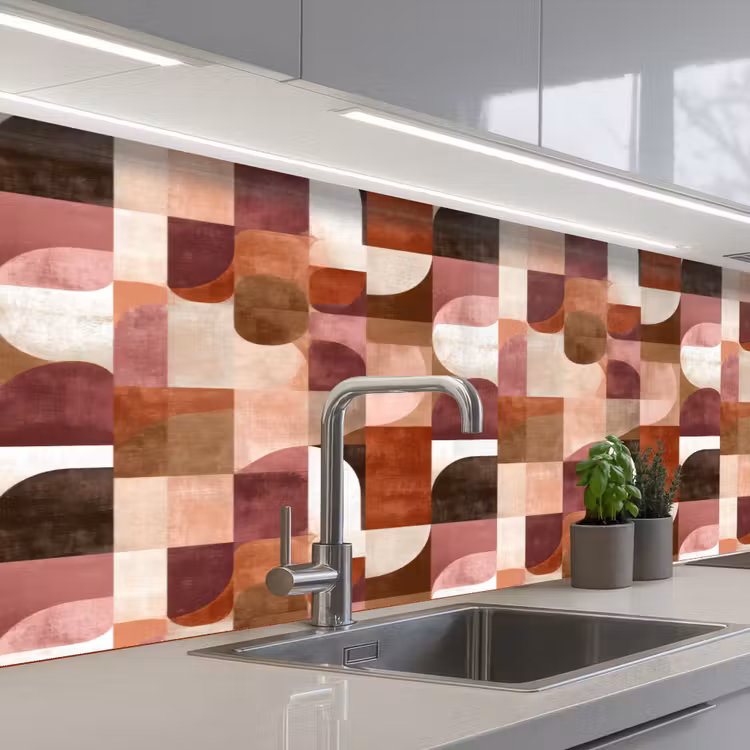 Kitchen splashback - Geometry - Modern - Retro — 2