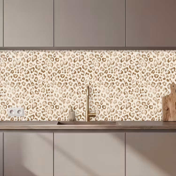 Kitchen splashback - Leopard - Classic - Beige — 1