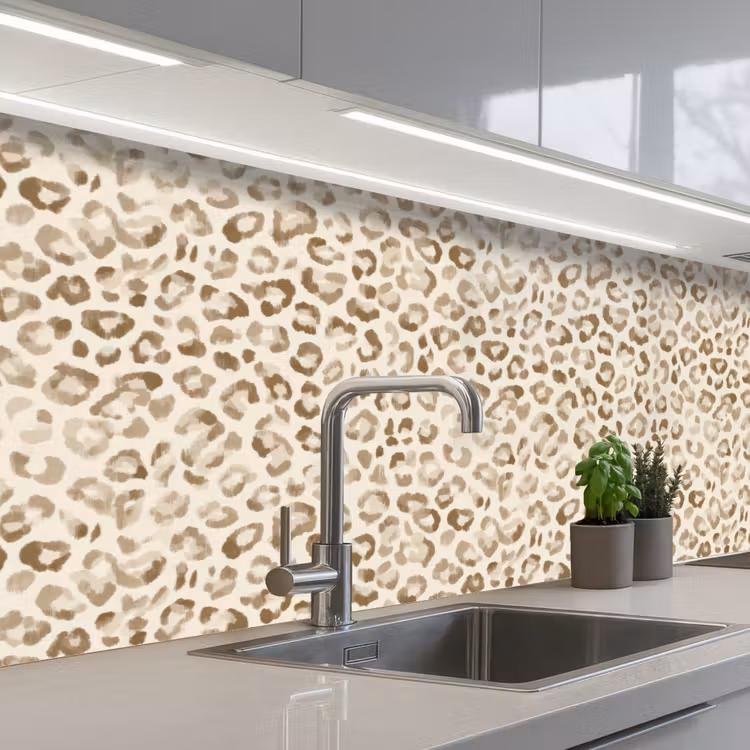 Kitchen splashback - Leopard - Classic - Beige — 2