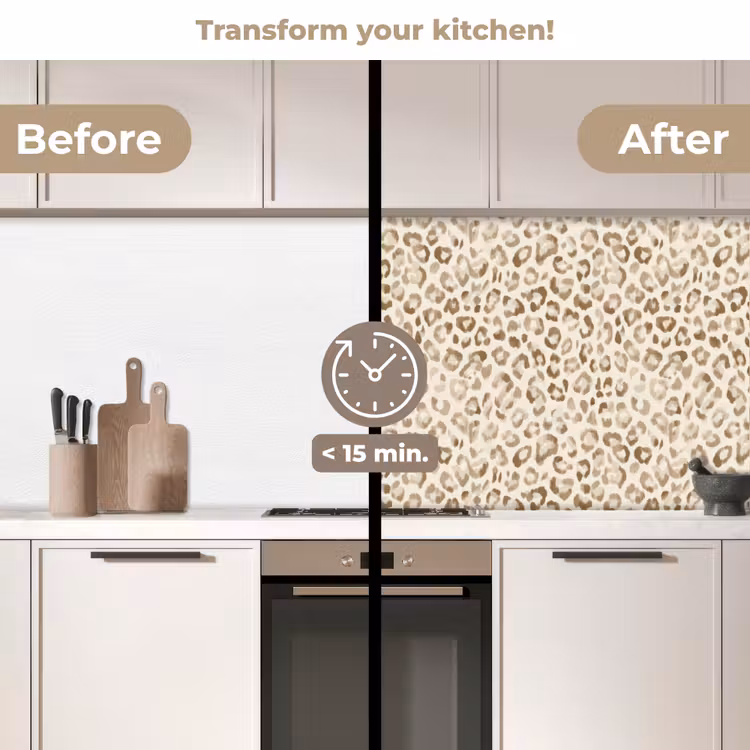 Kitchen splashback - Leopard - Classic - Beige — 3