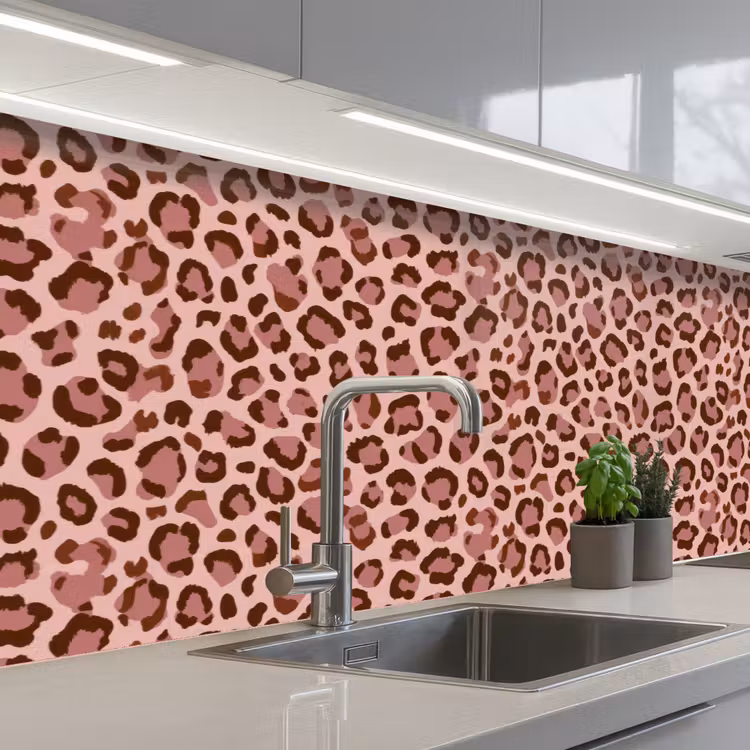 Kitchen splashback - Leopard - Pattern - Pink — 2
