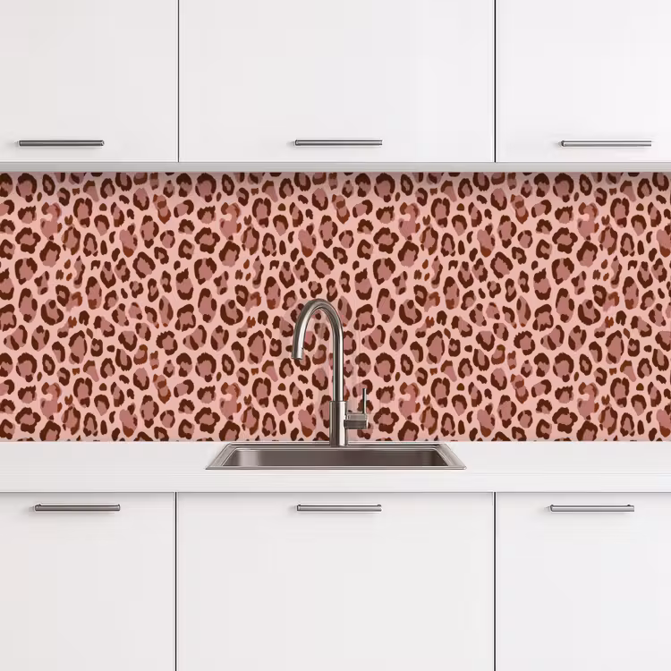 Kitchen splashback - Leopard - Pattern - Pink — 4