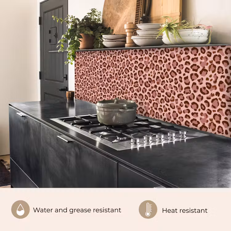 Kitchen splashback - Leopard - Pattern - Pink — 5