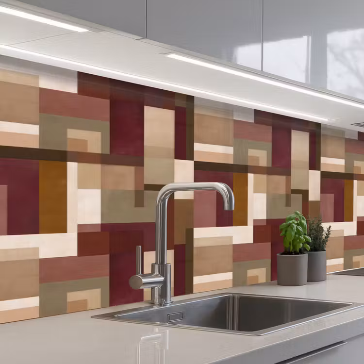 Kitchen splashback - Modern - Geometry - Colorful — 2