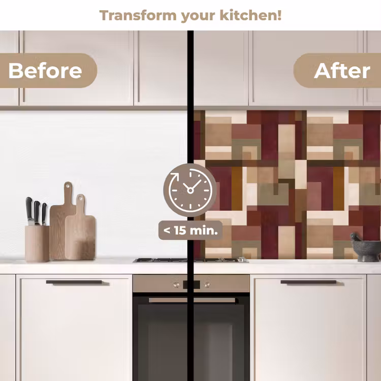 Kitchen splashback - Modern - Geometry - Colorful — 3
