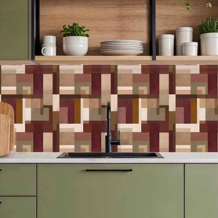 Kitchen splashback - Modern - Geometry - Colorful — 8