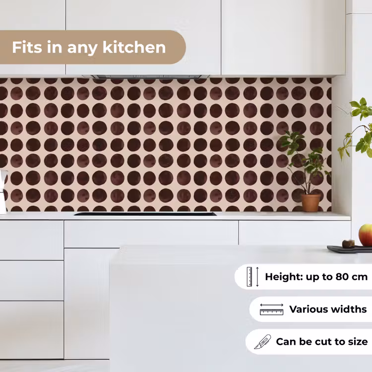 Kitchen splashback - Polka dots - Pattern - Brown — 7