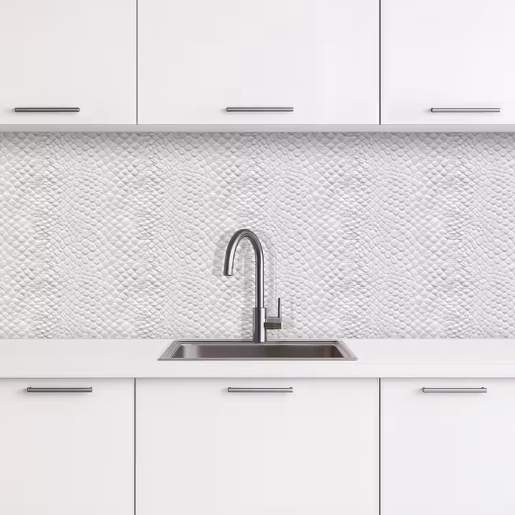 Kitchen splashback - Snake - Pattern - White — 4