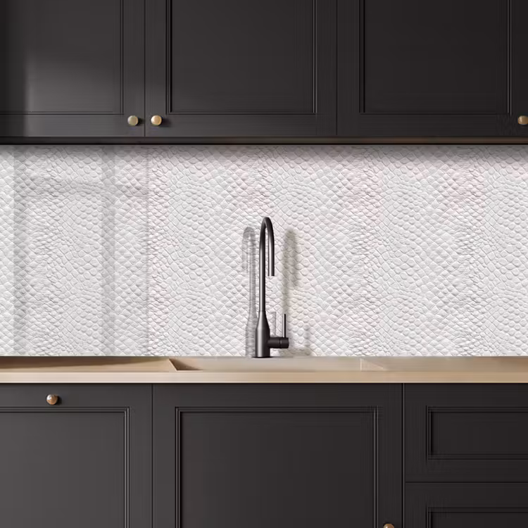 Kitchen splashback - Snake - Pattern - White — 6