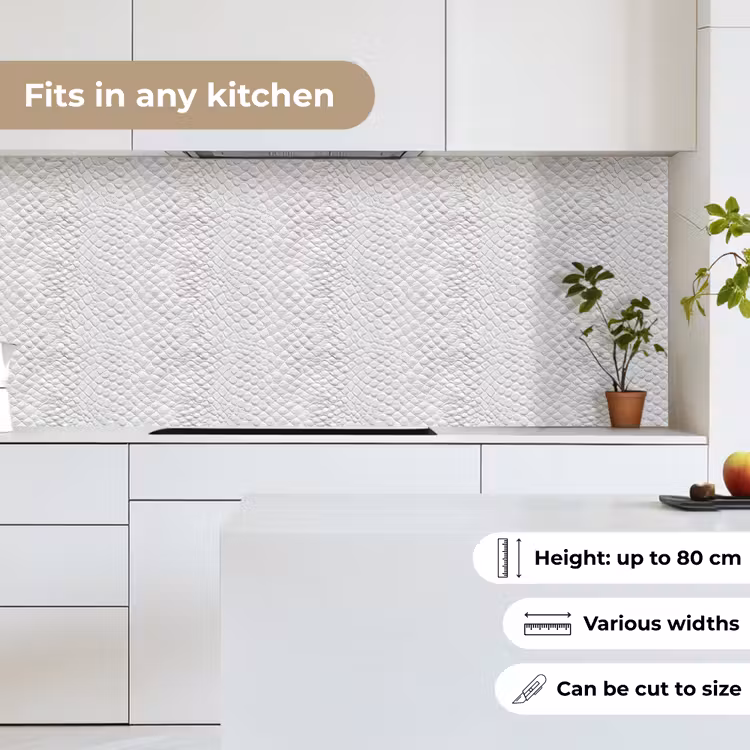 Kitchen splashback - Snake - Pattern - White — 7