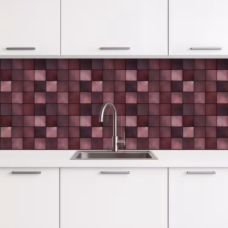 Kitchen splashback - Square - Tile - Pattern - Purple — 4