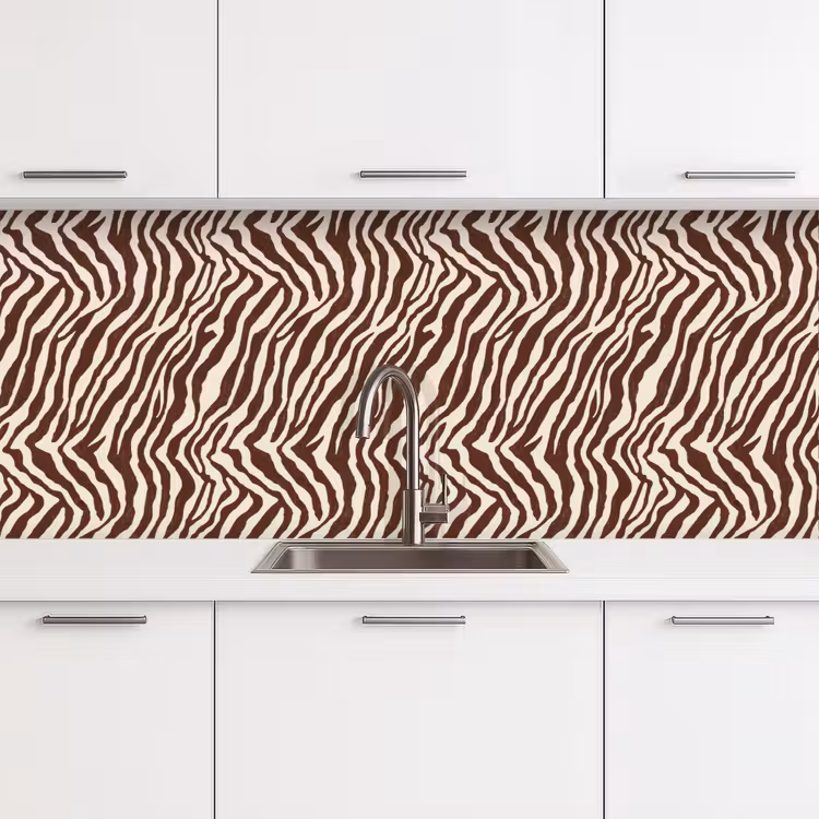 Kitchen splashback - Zebra - Pattern - Black - White — 4