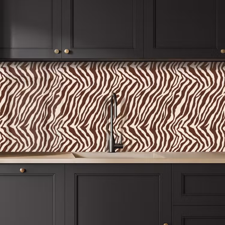Kitchen splashback - Zebra - Pattern - Black - White — 6