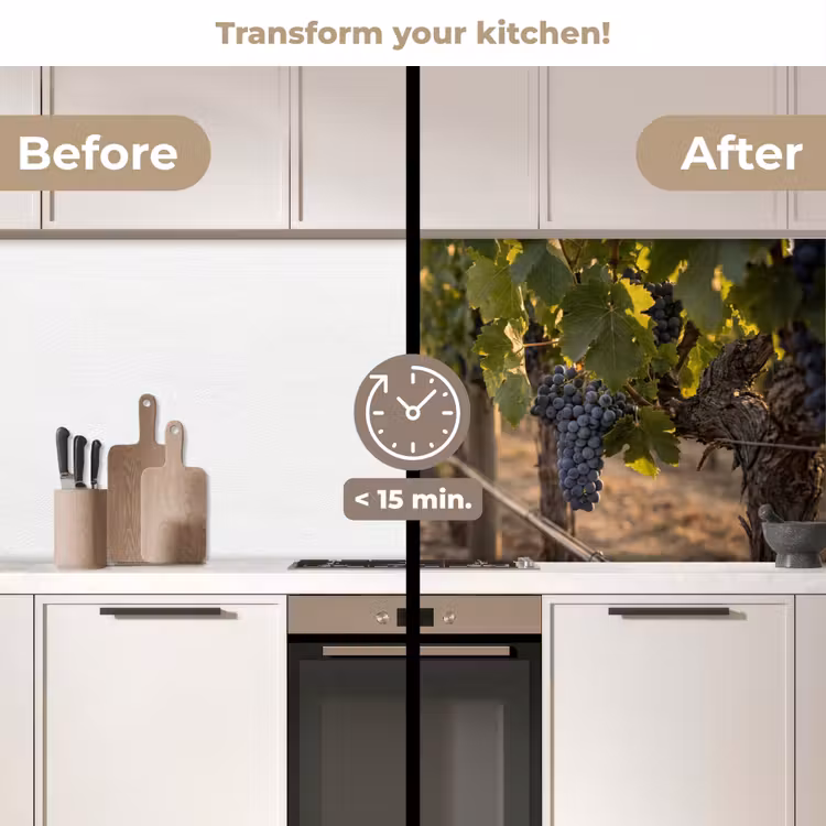 Kitchen splashback - Grapes - Vineyard - Sunlight — 3