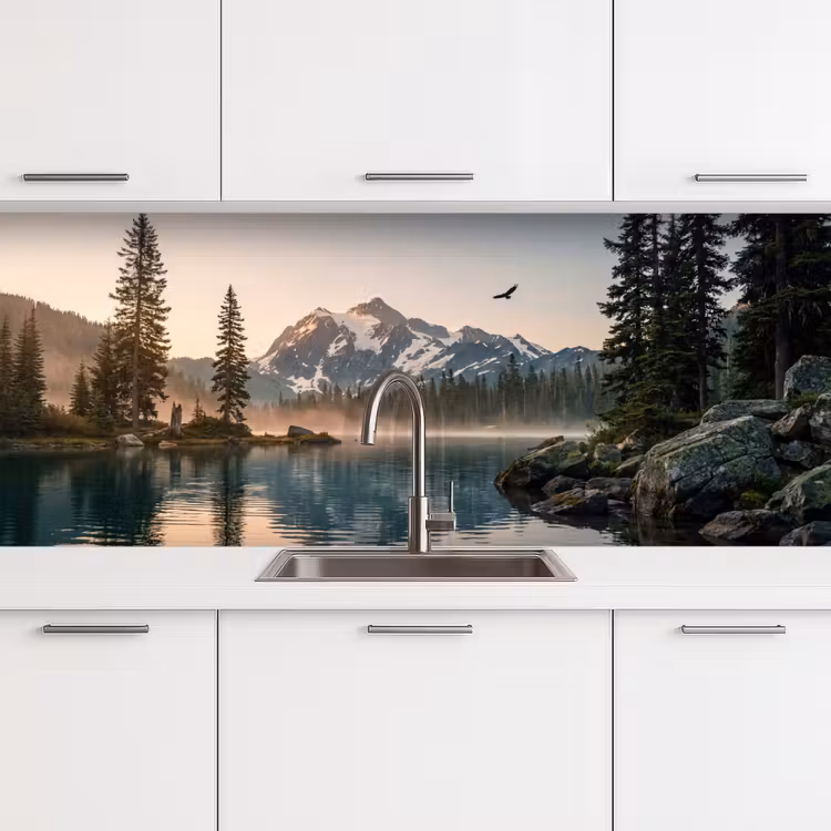 Kitchen splashback - Mountains - Water - Trees — 4