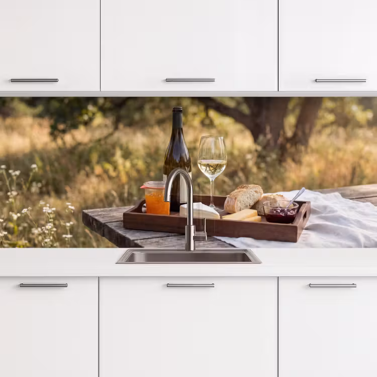 Kitchen splashback - Picnic - Wine - Cheese board — 4