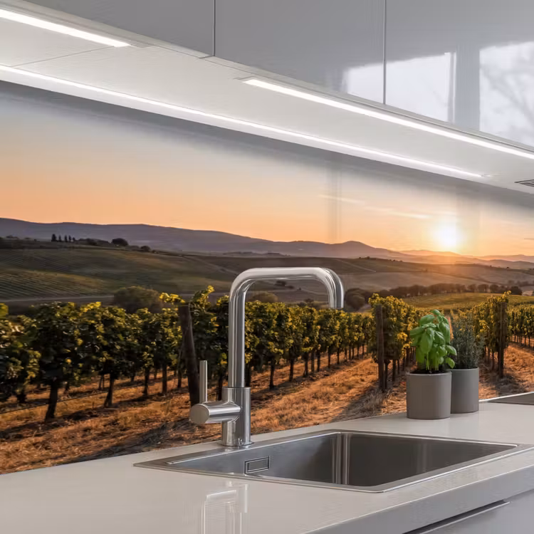 Kitchen splashback - Vineyard - Sunset - Landscape — 2