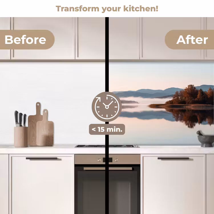 Kitchen splashback - Water - Trees - Fog layer — 3