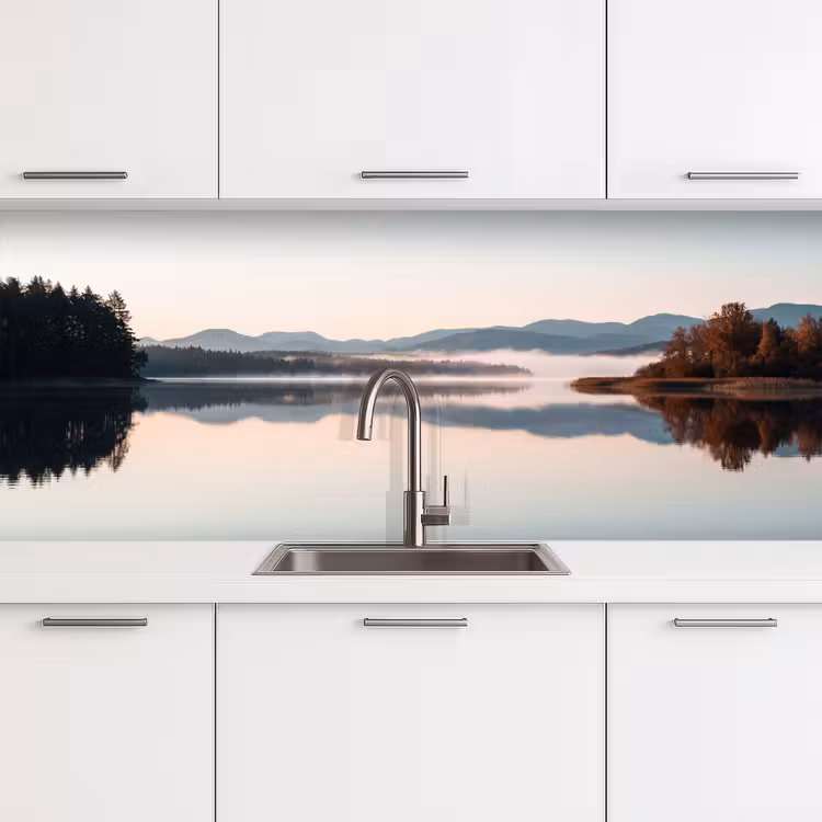 Kitchen splashback - Water - Trees - Fog layer — 4