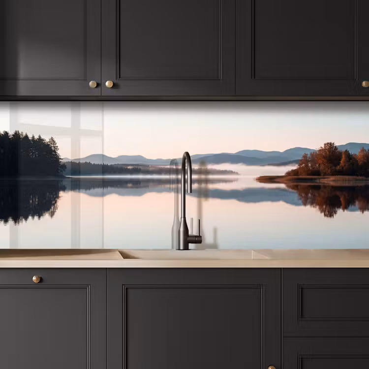 Kitchen splashback - Water - Trees - Fog layer — 6