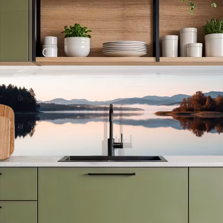 Kitchen splashback - Water - Trees - Fog layer — 8