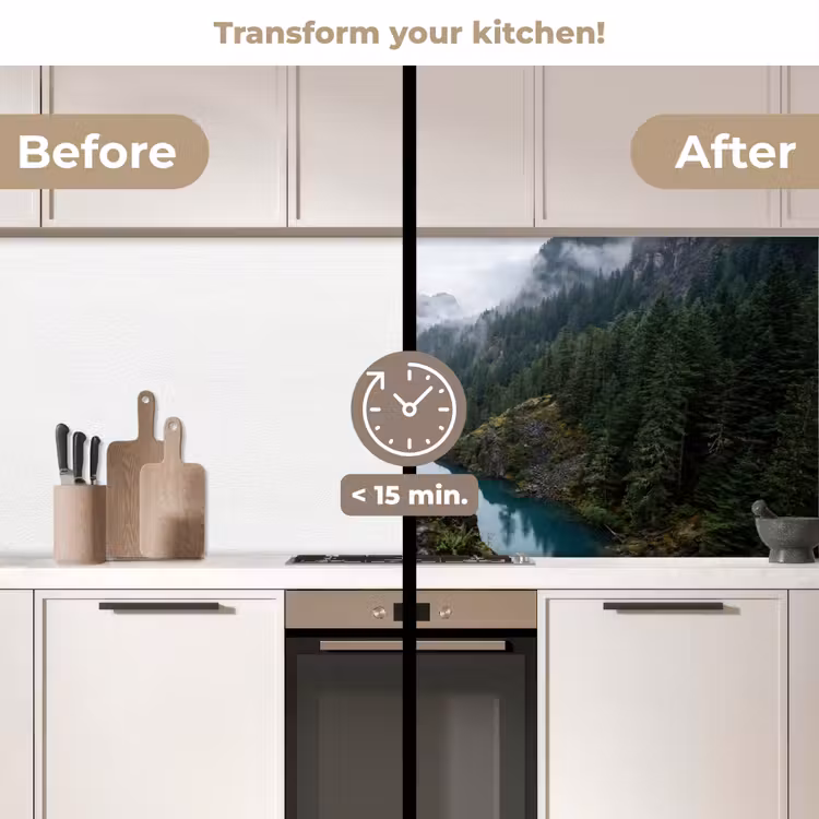 Kitchen splashback - Waterfall - Trees - Mountains — 3