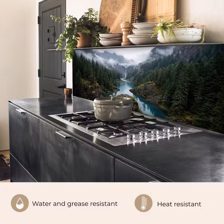 Kitchen splashback - Waterfall - Trees - Mountains — 5