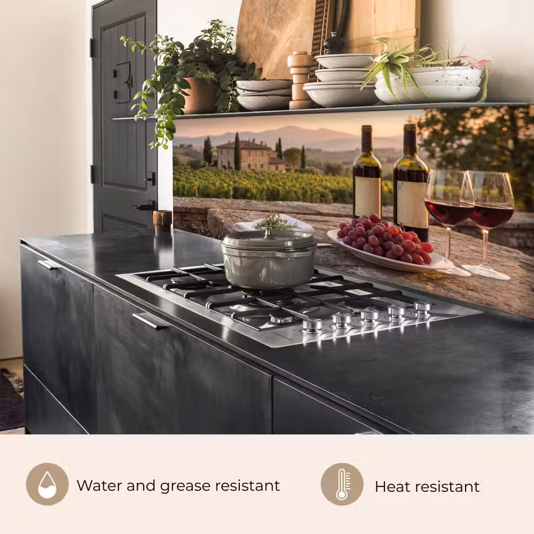 Kitchen splashback - Wine - Glasses - Grapes - Vineyard — 5