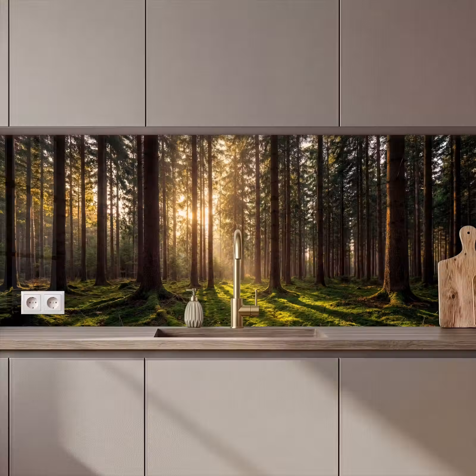 Kitchen splashback - Forest - Grass - Sunlight — 1