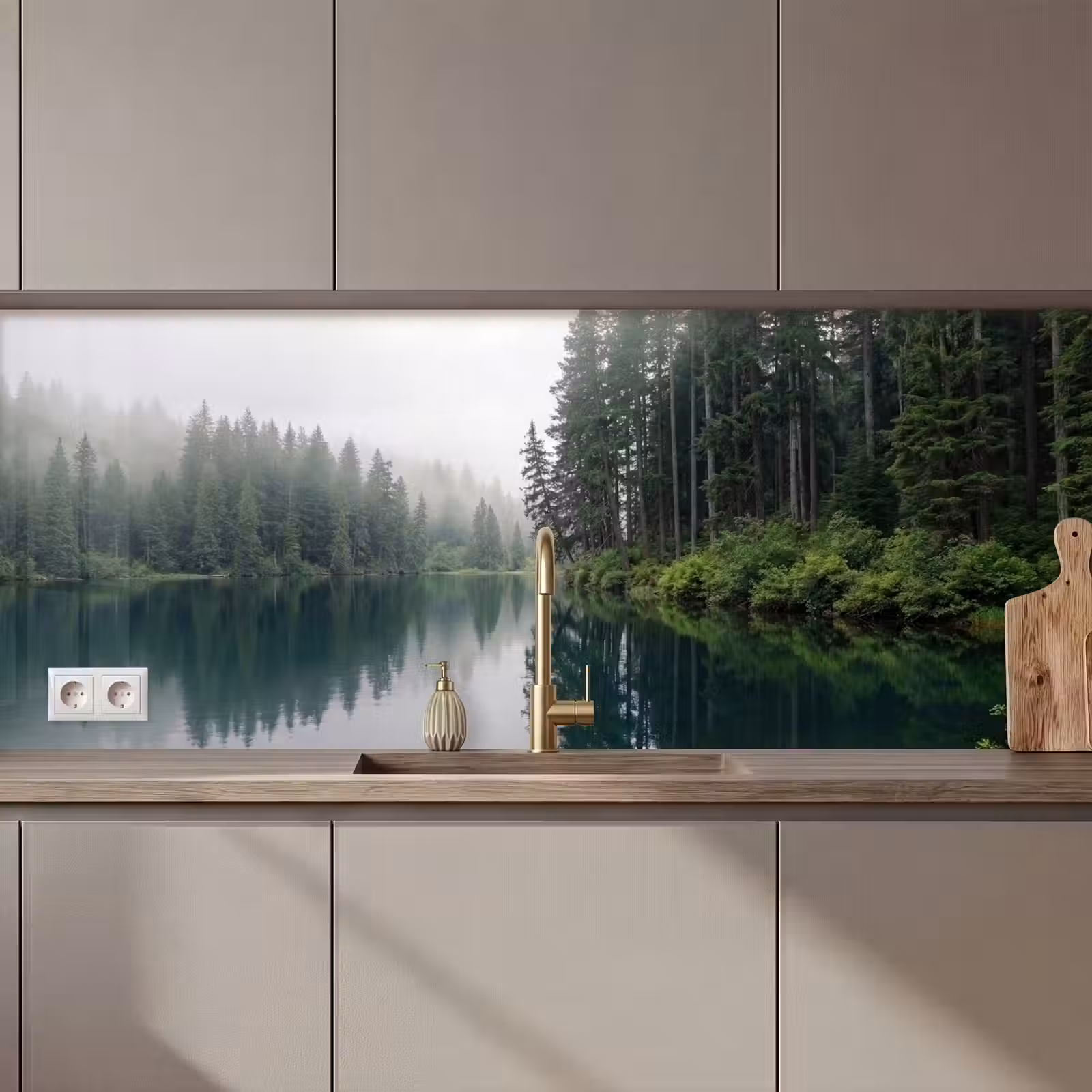 Kitchen splashback - Mountains - Lake - Forest — 1