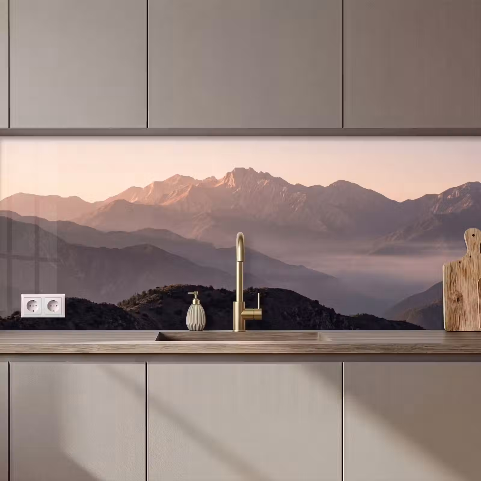 Kitchen splashback - Panorama - Landscape - Mountains — 1