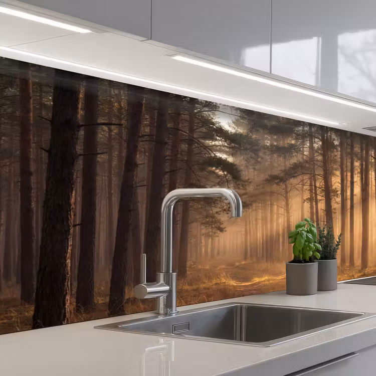 Kitchen splashback - Forest - Fog - Sunlight — 2