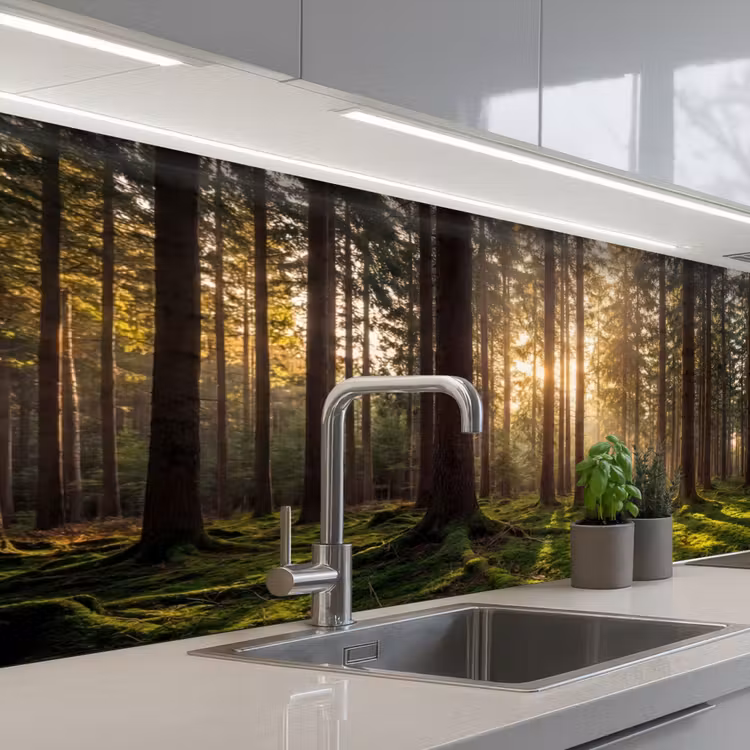 Kitchen splashback - Forest - Grass - Sunlight — 2