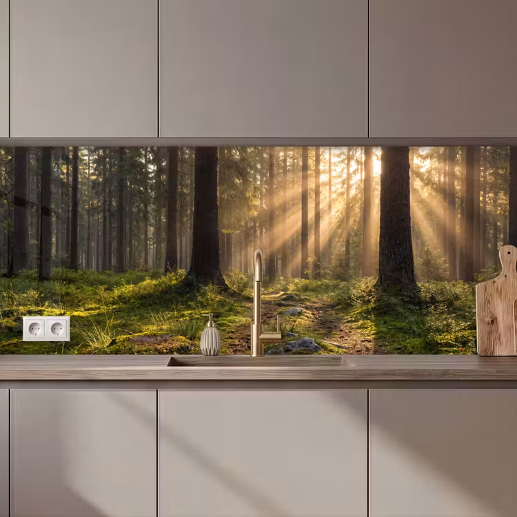 Kitchen splashback - Forest - Sunlight - Grass — 1